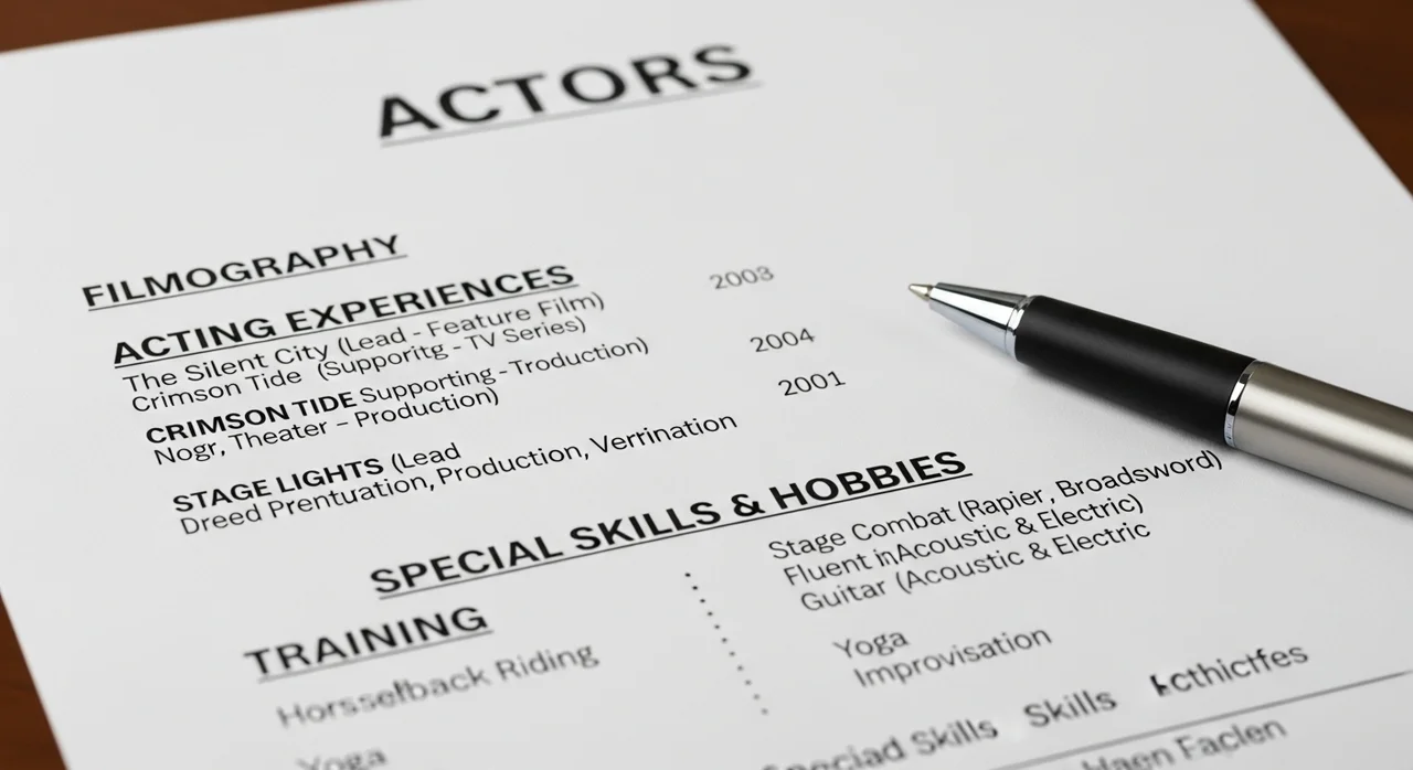 필모그래피, 경력, 그리고 특기 작성법: 당신의 가치를 증명하다