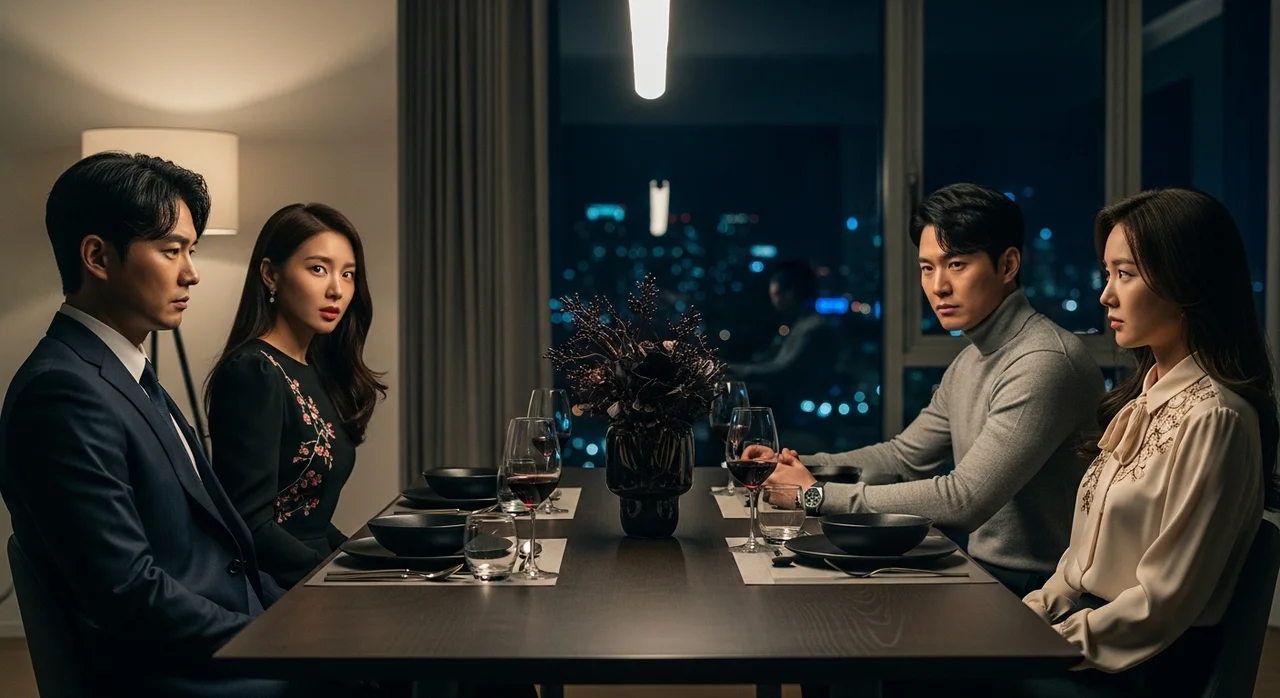 영화 윗집 사람들: 층간소음이 불러온 기묘한 저녁 식사