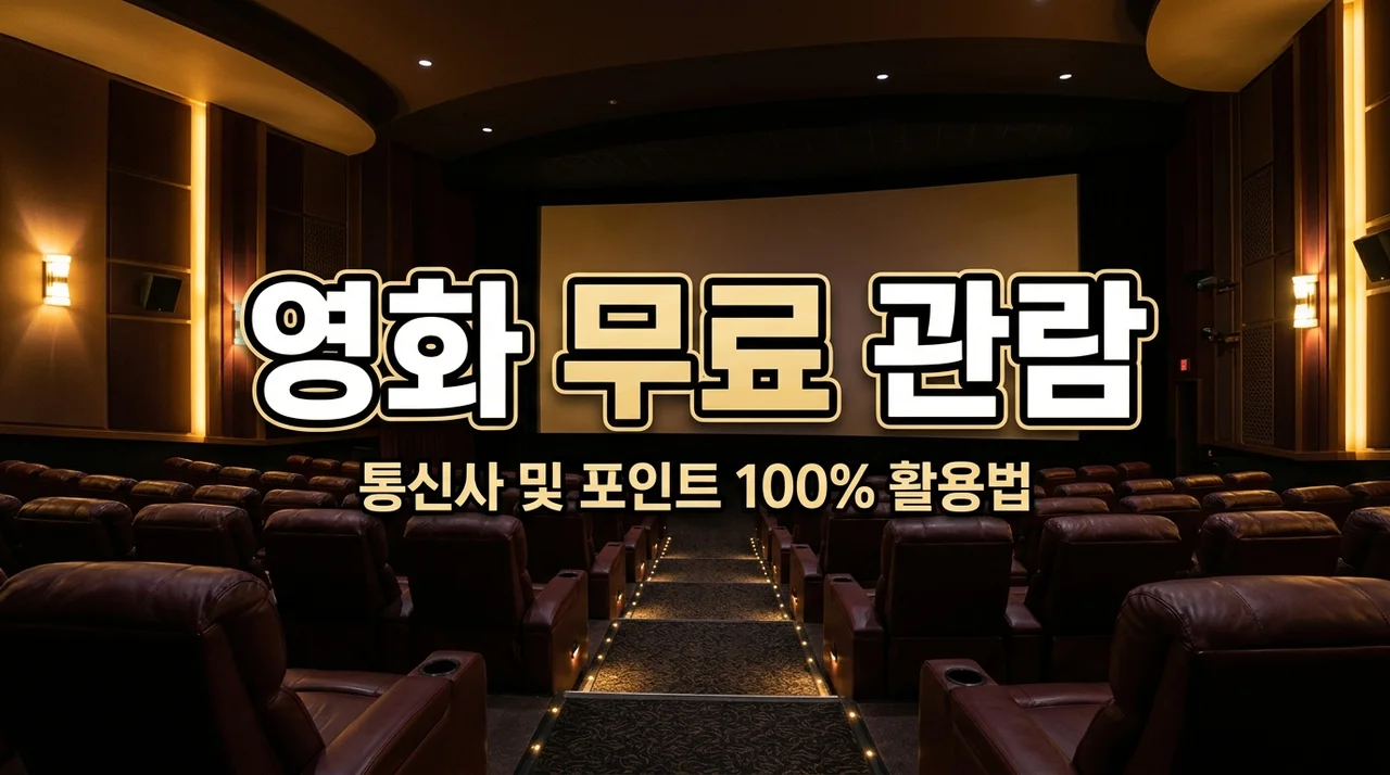 영화관 무료로 보는 방법 5가지 | 통신사 VIP 및 포인트 활용법