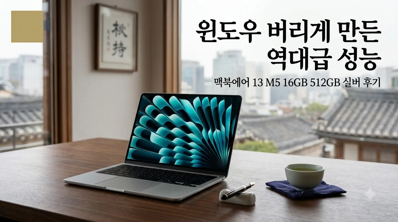 맥북에어 13 M5 16GB 512GB 실버, 윈도우 버리게 만든 역대급 성능 후기