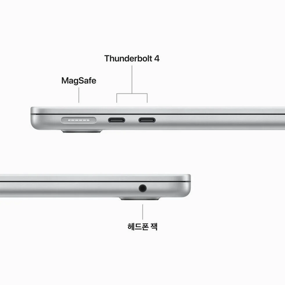 애플 맥북에어 13 M5 CPU 10코어 GPU 8코어 16GB, 512GB, 실버 상세 이미지 4
